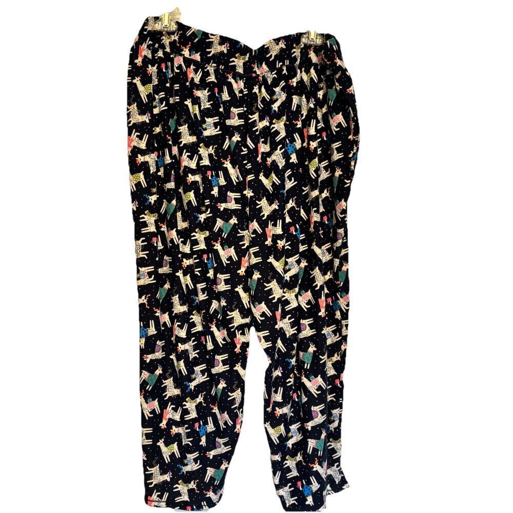 Womens XXL Jockey Pant Soft Comfort Llama String Tie Waist Black